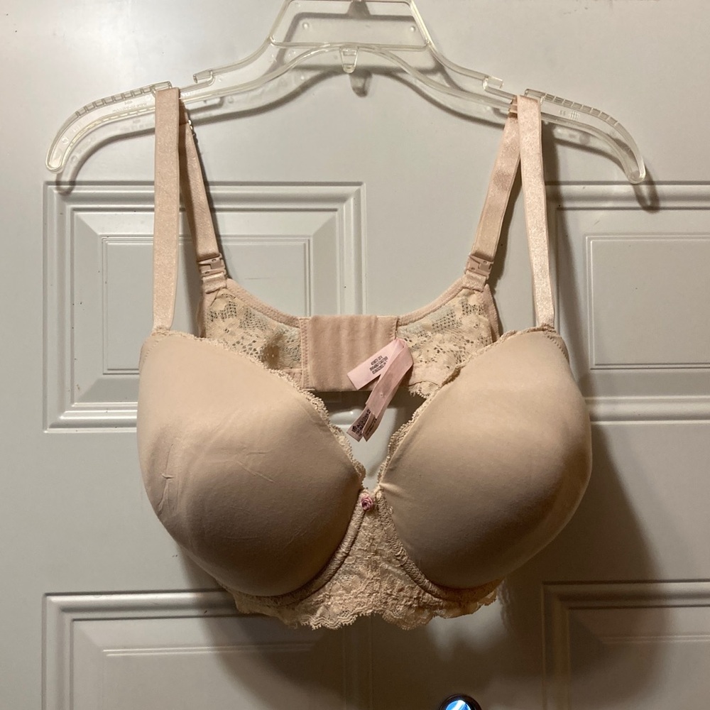 Victoria’s Secret Lace Trimmed Beige Bra 36G